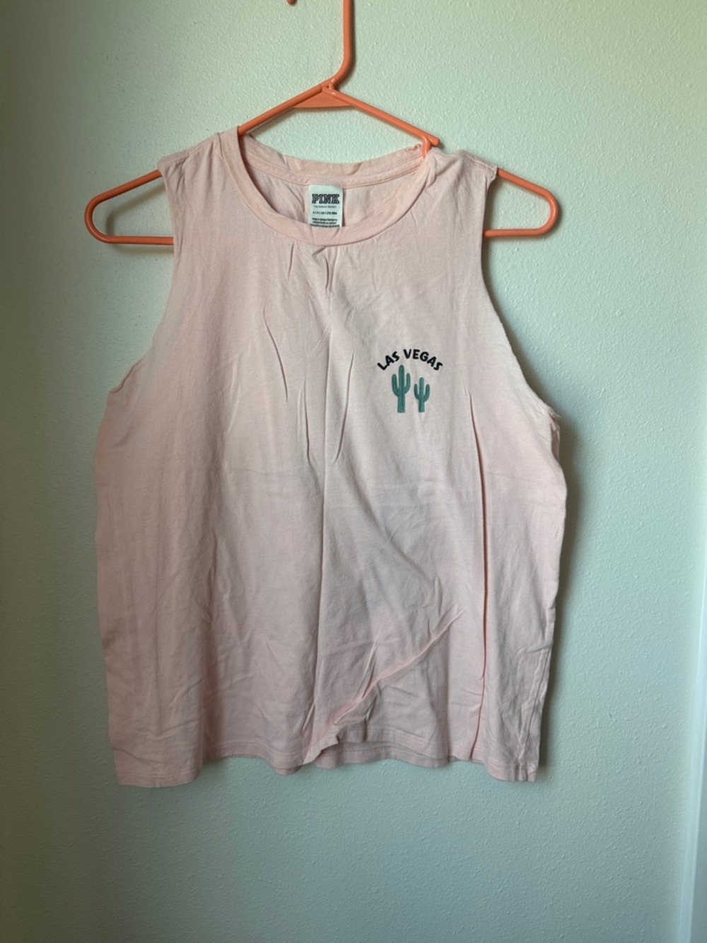 PINK Victoria's Secret Light Pink Las Vegas Cactus Tank